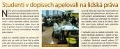 Studenti v dopisech apelovali na lidská práva