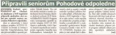 Připravili seniorům Pohodové odpoledne