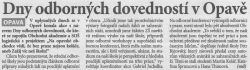 Dny odborných dovedností v Opavě
