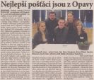 Nejlepší pošťáci jsou z Opavy